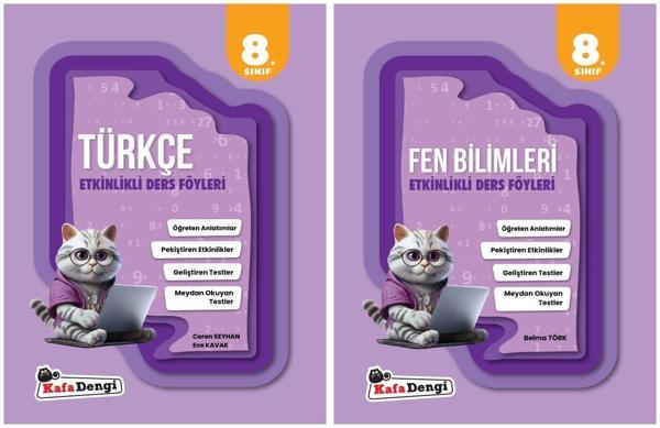 Kafadengi 2025 8. Sınıf Türkçe + Fen Bilimleri Etkinlikli Ders Föyleri Seti 2 Kitap - Kafa Dengi - Image 1