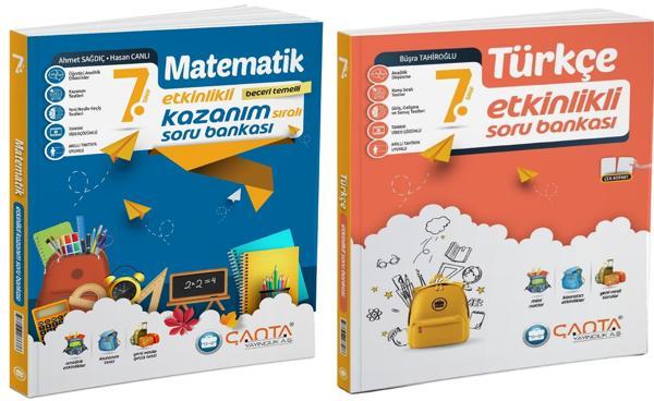 Çanta 2025 7. Sınıf Matematik + Türkçe Etkinlikli Kazanım Soru Seti 2 Kitap - Çanta Yayınları - Image 1