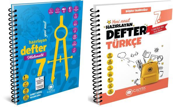Çanta 2025 7. Sınıf Matematik + Türkçe Hazırlayan Defter Seti 2 Kitap - Çanta Yayınları - Image 1