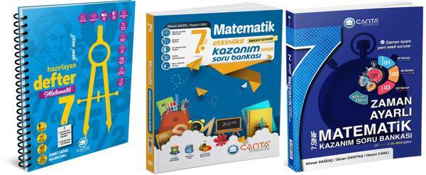 Çanta 2025 7. Sınıf Matematik Etkinlikli Kazanım + Zaman Ayarlı Soru + Defter Seti 3 Kitap - Çanta Yayınları - Image 1