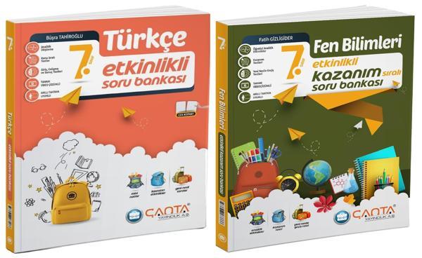 Çanta 2025 7. Sınıf Türkçe + Fen Bilimleri Etkinlikli Kazanım Soru Seti 2 Kitap - Çanta Yayınları - Image 1