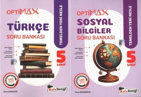 Kafadengi 2026 5. Sınıf Türkçe + Sosyal Bilgiler Optimax Soru Bankası Setiseti 2 Kitap - Kafa Dengi - Image 1
