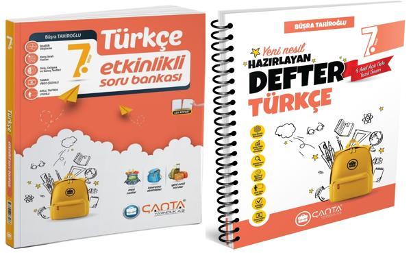 Çanta 2025 7. Sınıf Türkçe Etkinlikli Kazanım Soru Bankası + Defter Seti 2 Kitap - Çanta Yayınları - Image 1