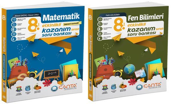 Çanta 2025 8. Sınıf Lgs Matematik + Fen Bilimleri Etkinlikli Kazanım Soru Seti 2 Kitap - Çanta Yayınları - Image 1