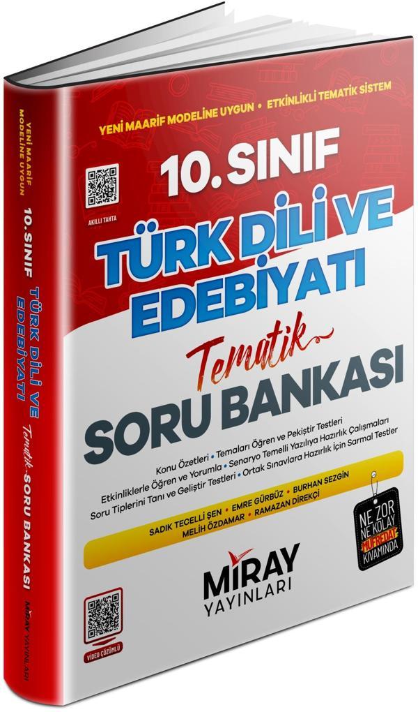 Miray 2026 10. Sınıf Türk Dili Ve Edebiyatı Konu Özetli Tematik Soru Bankası - Miray Yayınları - Image 1