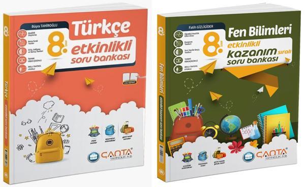 Çanta 2025 8. Sınıf Lgs Türkçe + Fen Bilimleri Etkinlikli Kazanım Soru Seti 2 Kitap - Çanta Yayınları - Image 1