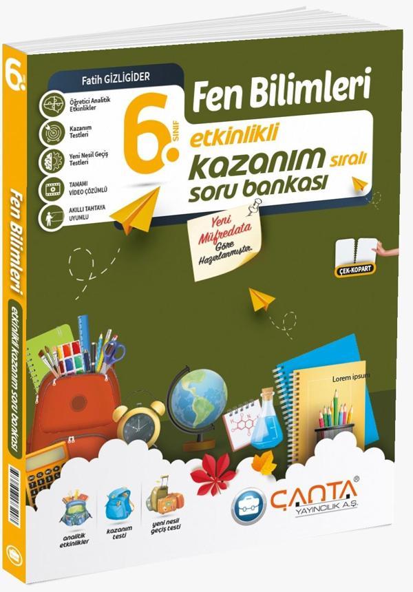 Çanta 2026 6. Sınıf Fen Bilimleri Etkinlikli Kazanım Soru Bankası - Çanta Yayınları - Image 1