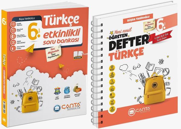 Çanta 2026 6. Sınıf Türkçe Etkinlikli Kazanım Soru Bankası + Defter Seti 2 Kitap - Çanta Yayınları - Image 1