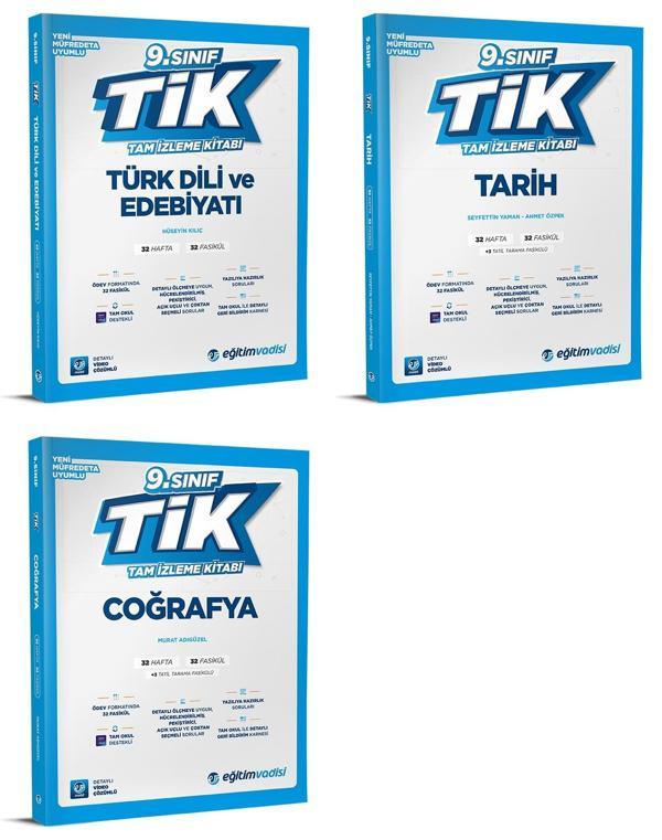 Eğitim Vadisi 2025 9. Sınıf Edebiyat + Tarih + Coğrafya Tam İzleme Kitabı Seti 3 Kitap - Eğitim Vadisi - Image 1