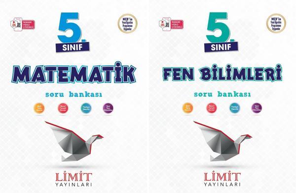 Limit 2025 5. Sınıf Matematik + Fen Bilimleri Soru Bankası Seti 2 Kitap Güncel Müfredat - Limit Yayınları - Image 1