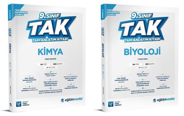 Eğitim Vadisi 2025 9. Sınıf Kimya + Biyoloji Tak Tam Anlatım Seti 2 Kitap - Eğitim Vadisi - Image 1