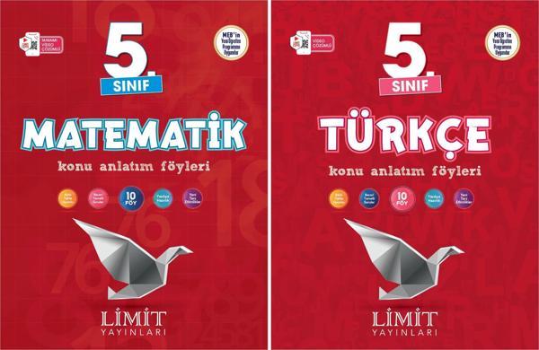 Limit 2025 5. Sınıf Matematik + Türkçe Konu Anlatım Seti 2 Kitap Güncel Müfredat - Limit Yayınları - Image 1