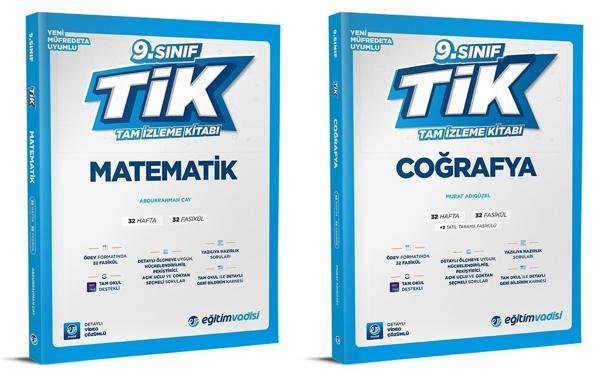 Eğitim Vadisi 2025 9. Sınıf Matematik + Coğrafya Tam İzleme Kitabı Seti 2 Kitap - Eğitim Vadisi - Image 1
