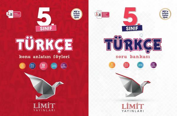 Limit 2025 5. Sınıf Türkçe Konu Anlatım + Soru Bankası Seti 2 Kitap Güncel Müfredat - Limit Yayınları - Image 1