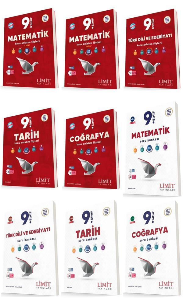 Limit 2025 9. Sınıf Eşit Ağırlık Kaf + Soru Bankası Seti 9 Kitap Güncel Müfredat - Limit Yayınları - Image 1