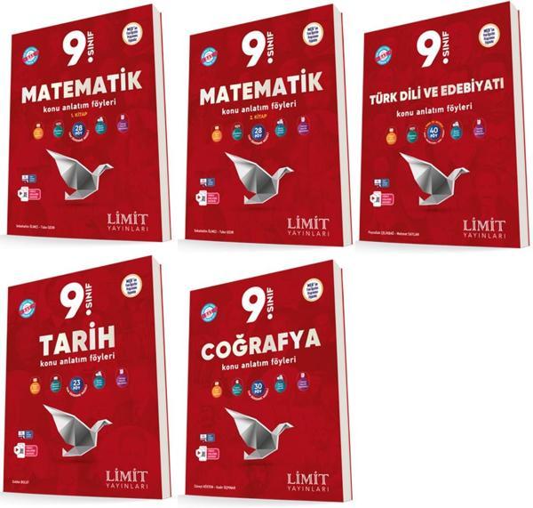 Limit 2025 9. Sınıf Eşit Ağırlık Konu Anlatım Föyleri Seti 5 Kitap Güncel Müfredat - Limit Yayınları - Image 1