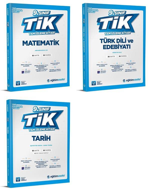Eğitim Vadisi 2025 9. Sınıf Matematik + Edebiyat + Tarih Tam İzleme Kitabı Seti 3 Kitap - Eğitim Vadisi - Image 1