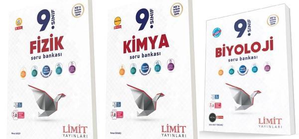 Limit 2025 9. Sınıf Fizik + Kimya + Biyoloji Soru Seti 3 Kitap Güncel Müfredat - Limit Yayınları - Image 1