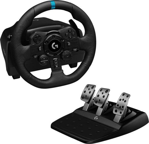 Logitech G G923 PS5, PS4 ve PC ile Uyumlu Yarış Direksiyonu ve Pedalları - Siyah - Image 1