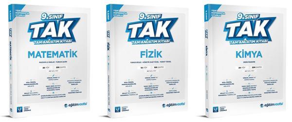 Eğitim Vadisi 2025 9. Sınıf Matematik + Fizik + Kimya Tam Anlatım Kitabı Seti 3 Kitap - Eğitim Vadisi - Image 1