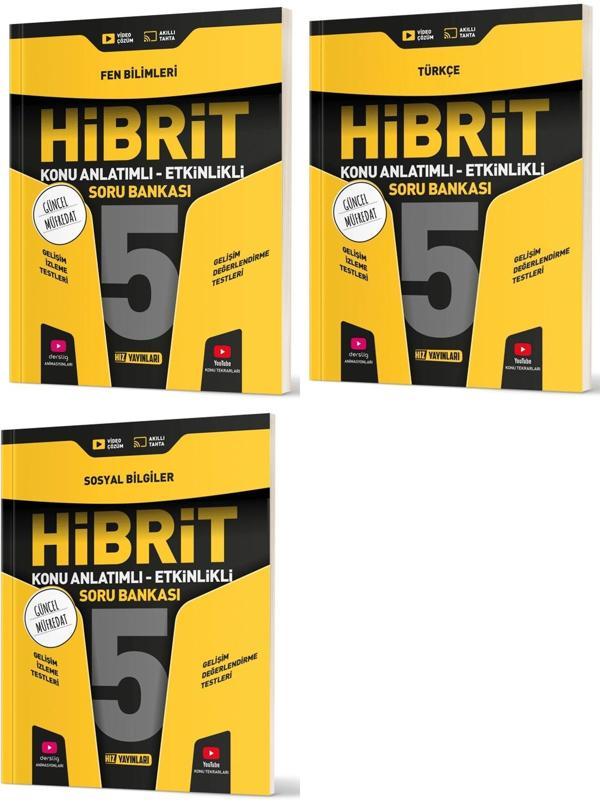Hız 2025 5. Sınıf Fen Bilimleri + Türkçe + Sosyal Hibrit - Konu Seti 3 Kitap - Hız Yayınları - Image 1