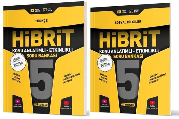 Hız 2025 5. Sınıf Türkçe + Sosyal Bilgiler Hibrit - Konu Seti 2 Kitap - Hız Yayınları - Image 1