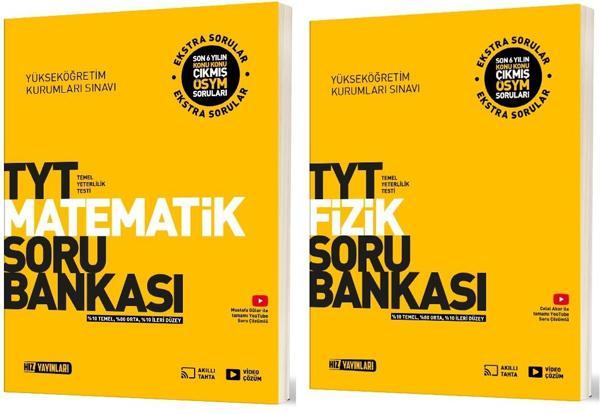 Hız 2025 Tyt Matematik + Fizik Soru Bankası Seti 2 Kitap - Hız Yayınları - Image 1