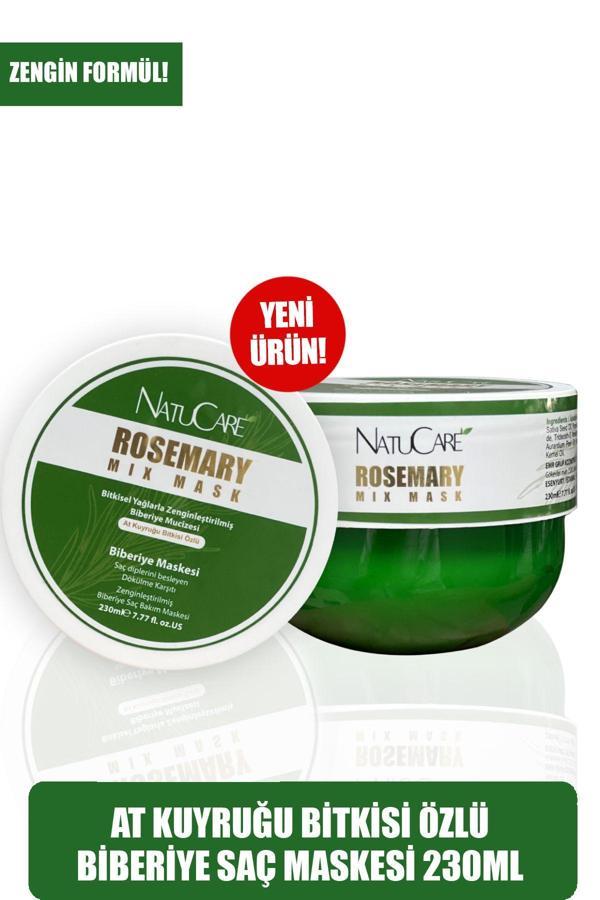 NatuCare Besleyici, Onarmaya Yardımcı, Dökülme Karşıtı Biberiye Saç Bakım Maskesi 230ml - Image 1