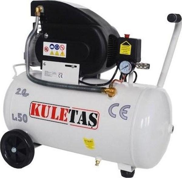 Kuletaş 2 HP 8 Bar 50 LT Yağlı Hava Kompresörü - Image 1