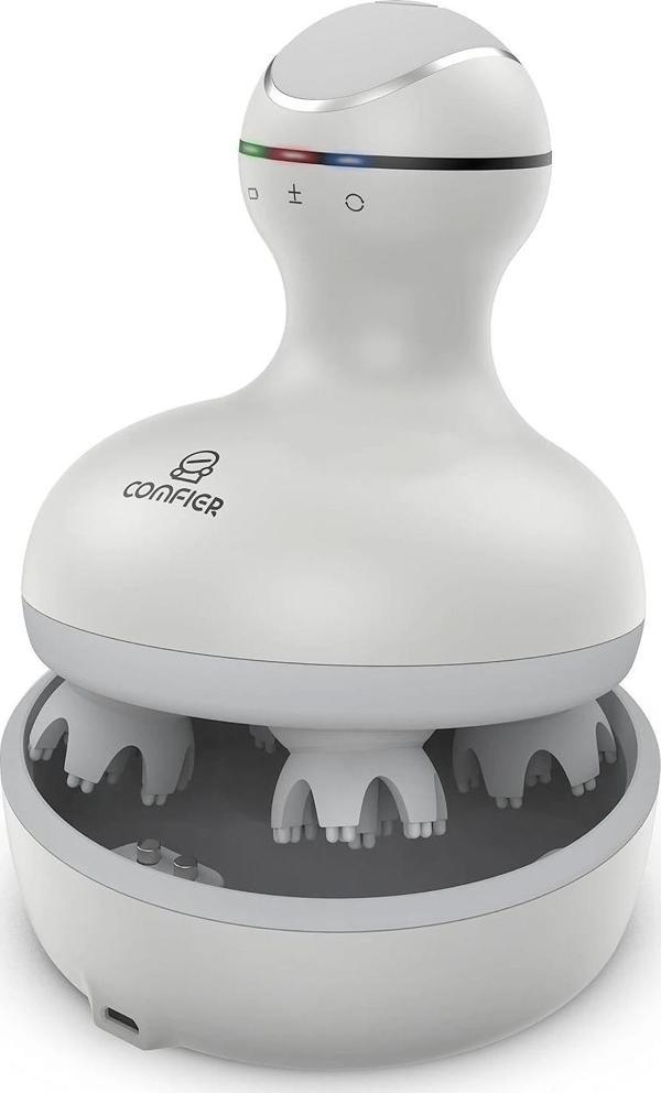 COMFIER Kablosuz Elektrikli Saç Derisi Masaj Cihazı - Gri - Image 1