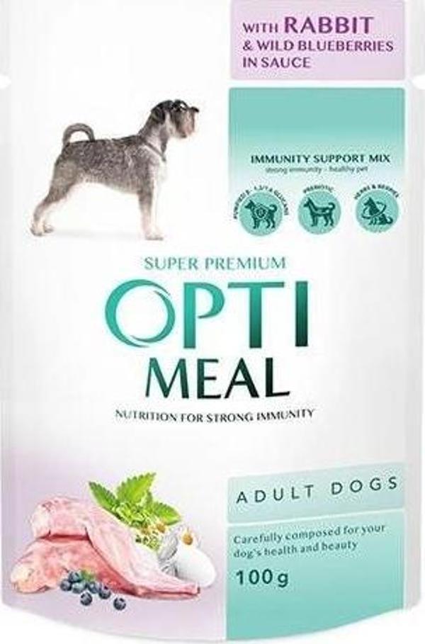 OptiMeal Tavşan Yaban Mersinli Küçük Irk Köpek Konservesi 100 gr - Image 1