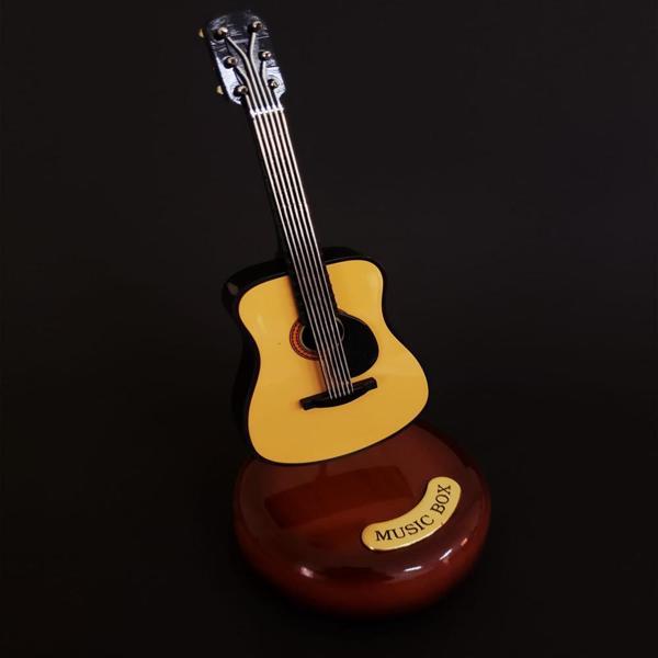 Çocuk Odası Hediyesi için Dekoratif Kurmalı Gitarlı Müzik Kutusu - Image 1