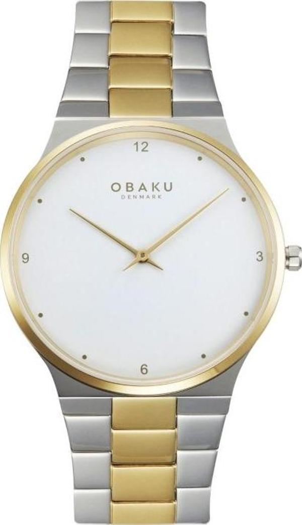 Obaku Denmark V305GXFWSF Quartz Çelik Altın/Gri Beyaz Kadran Safir Cam 42 mm Erkek Kol Saati - Image 1