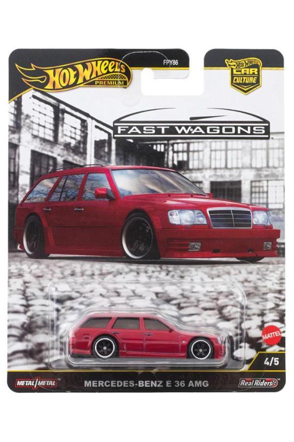 Hot Wheels Premium Fast Wagons - Mercedes-Benz AMG Estate - Kırmızı (1/64) - Image 1