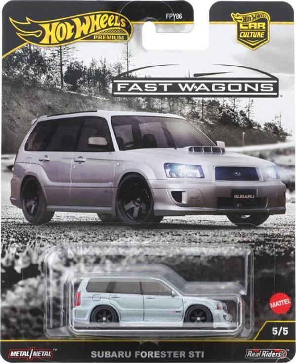 Hot Wheels Premium Fast Wagons - Subaru Forester STi - Gri (1/64) - Image 1