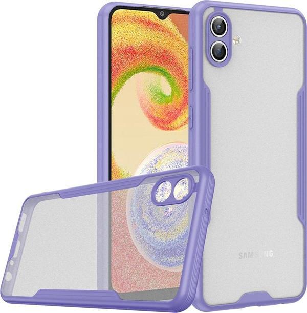 Coverzone Galaxy A04 Ile Uyumlu Kılıf Pastel Renkli Kenar Perfe Tpu Mat Yüzeyli Silikon Kılıf Mor - Image 1