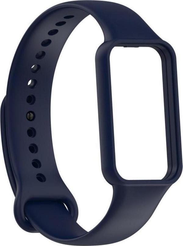 Coverzone Amazfit Band 7 Ile Uyumlu Kayış Spor Saat Düz Tinta Unita Kayış Lacivert - Image 1