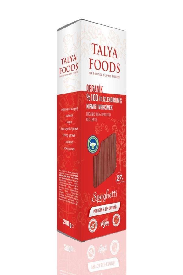 Talya Foods Organik %100 Filizlendirilmiş Kırmızı Mercimek Spaghetti - Image 1
