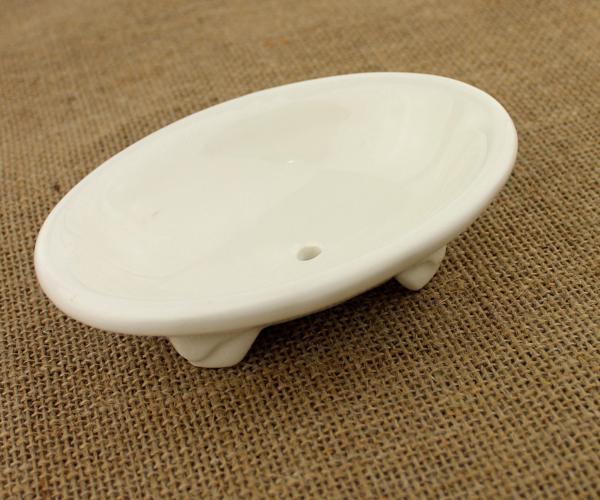 Seramik Katı Sabunluk Krem 14cm - Image 1