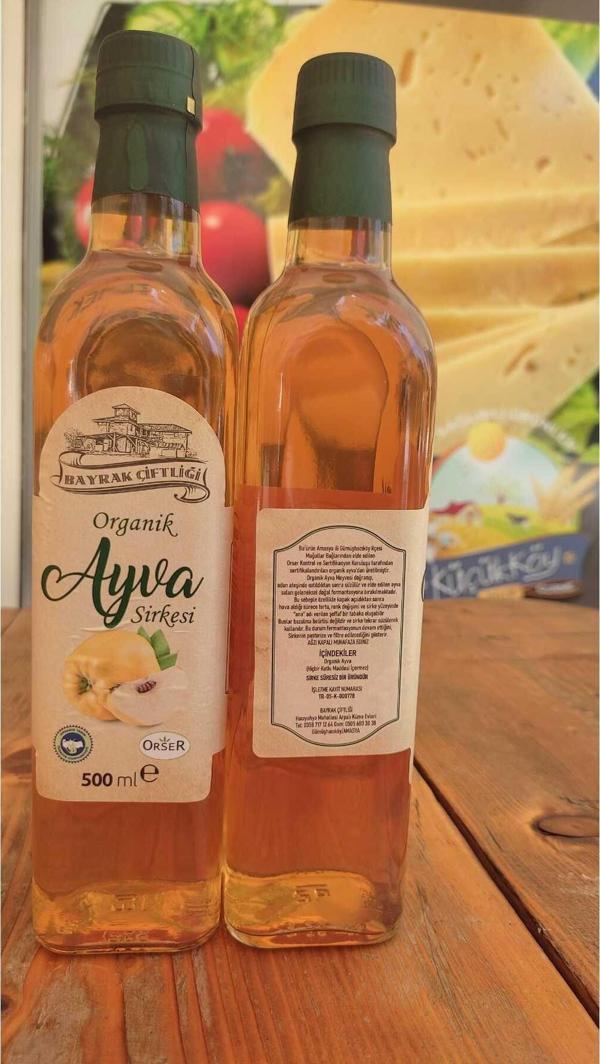 Bayrak Çiftliği Organik Ayva Sirkesi 500 Ml - Image 1