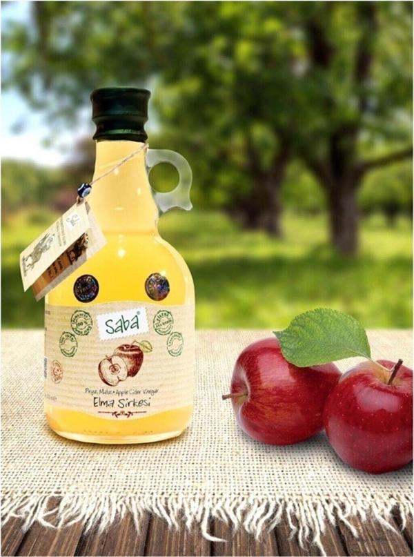 Saba Elma Sirkesi Cam Şişe 500 Ml 5 Yıl Dinlendirilmiş Katkısız - Image 1