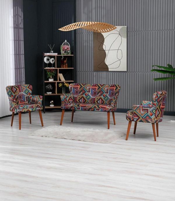 Harmony Milano Çay Seti Koltuk Takımı Cafe, Ofis, Balkon, Yazlık, Teras, Bahçe Koltuğu Berjer - Image 1