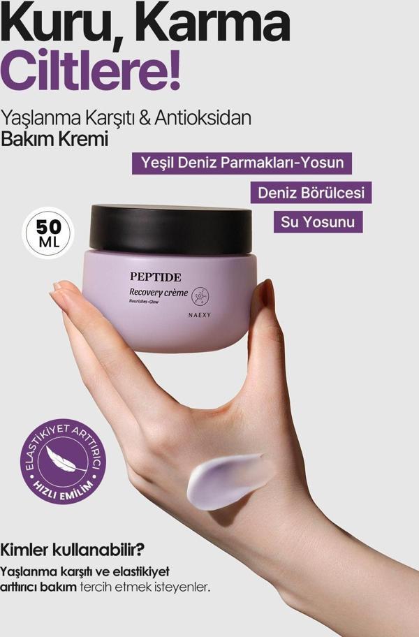 Naexy Peptit Içeren Yaşlanma Karşıtı Bakım Kremi Kore Peptide Recovery Cream - Image 1
