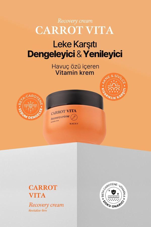 Naexy Dengeleyici, Yenileyici Havuç Özü Içeren Vitamin Krem Kore Carrot Vita Recovery Cream - Image 1