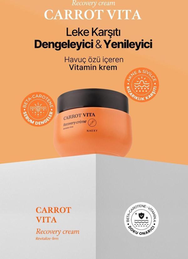 Naexy Dengeleyici, Yenileyici Havuç Özü Içeren Vitamin Krem Kore Carrot Vita Recovery Cream - Image 1