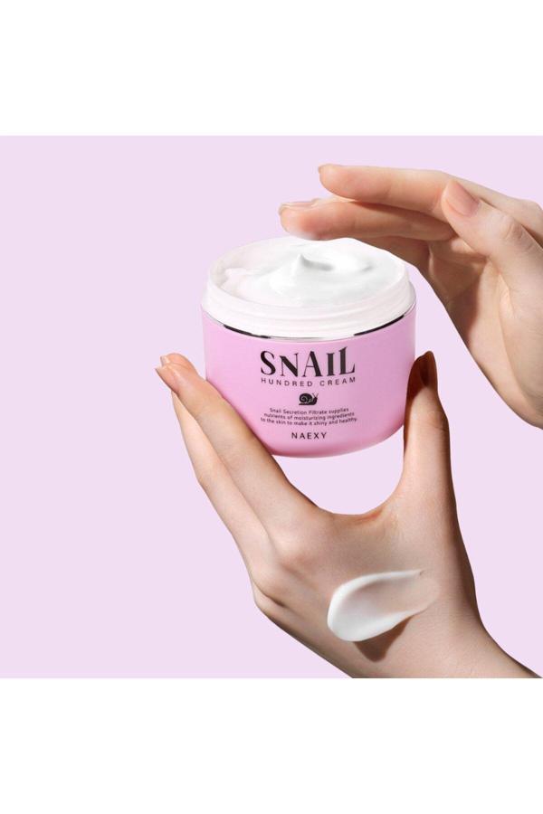 Naexy Büyük Boy Onarıcı Salyangoz Kremi Kore Snail Hundred Cream 100Ml , Kuruluk Kremi - Image 1