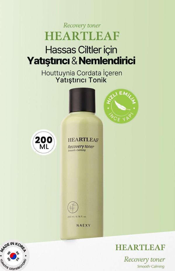 Naexy Heartleaf Içeren Yatıştırıcı Bakım Toniği Kore Heartleaf Recovery Toner 200 Ml - Image 1