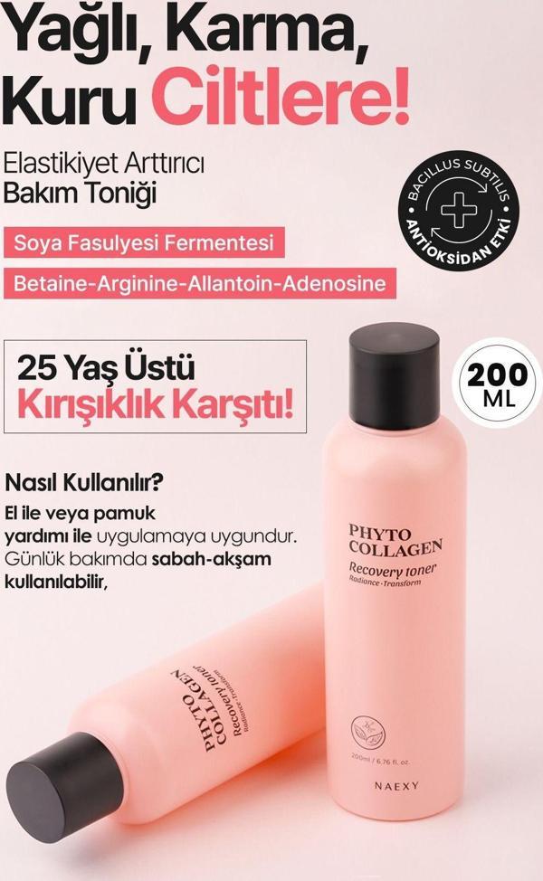 Naexy Sıkılaştırıcı Ve Yaşlanma Karşıtı Kolajen Tonik Kore Phyto Collagen Recovery Toner 200Ml - Image 1