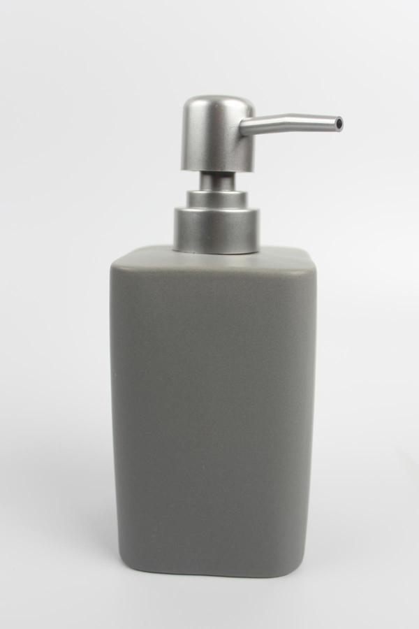 Stonware Sıvı Sabunluk Gri Kare 450ml - Image 1