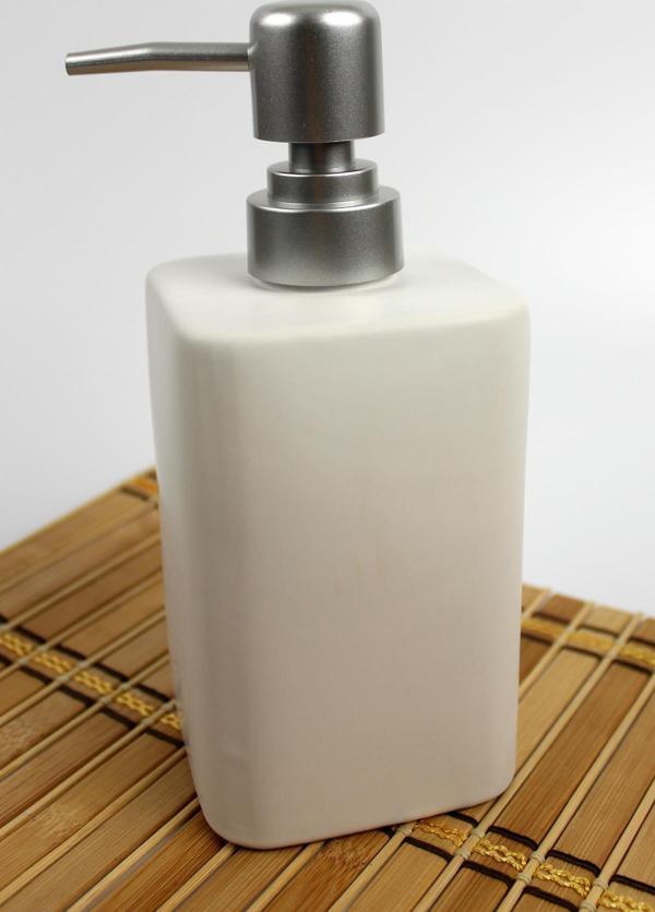 Stonware Sıvı Sabunluk Beyaz Kare 450ml - Image 1